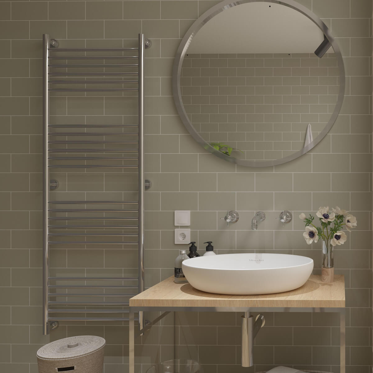 Metrotiles-plane-100x200-oliiv SUPERPAKKUMINE! Metrotiles Plane Oliiv seinaplaat, 100x200mm., 0,88m2 - Image 1