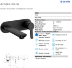 Seinapealne valamusegisti Deante Arnika Nero BQA N54L - Image 3