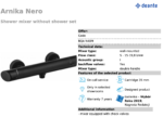 Dušisegisti Deante Arnika Nero BQA N40M - Image 3