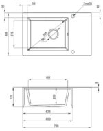 Kombineeritud köögivalamu Deante Andante Glass - Image 3